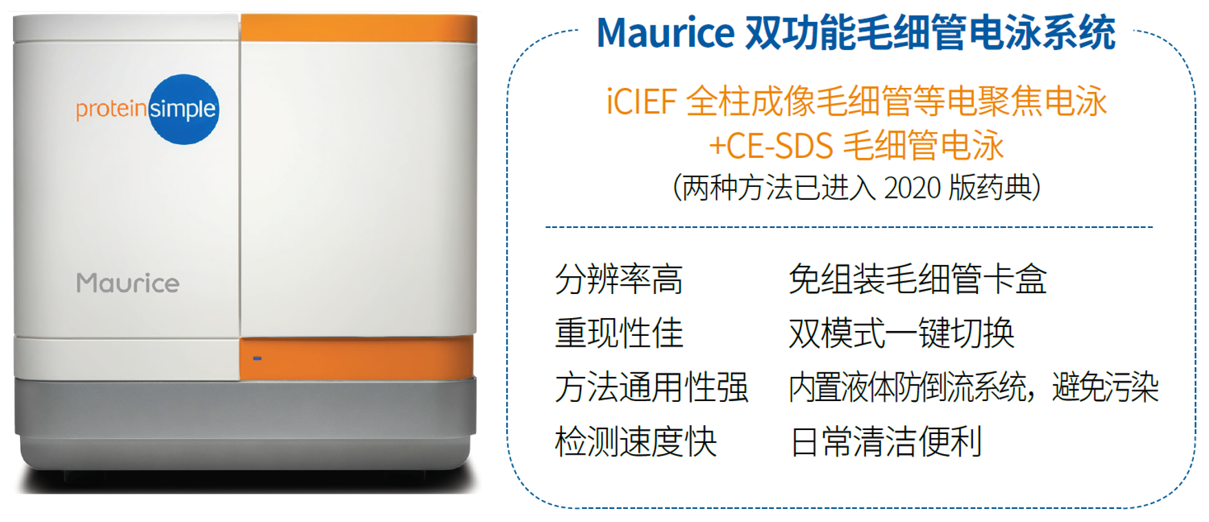 Maurice CE-SDS+全柱成像毛细管等电聚焦电泳iC